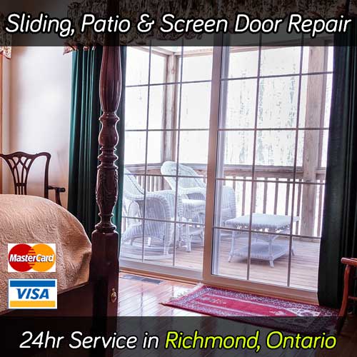 Sliding patio door repair service in Richmond Ontario